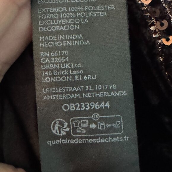 NWT   Free People Maxxie Embellished Velvet Jacket – Black/Gold  Small SOLD OUT - Picture 16 of 16